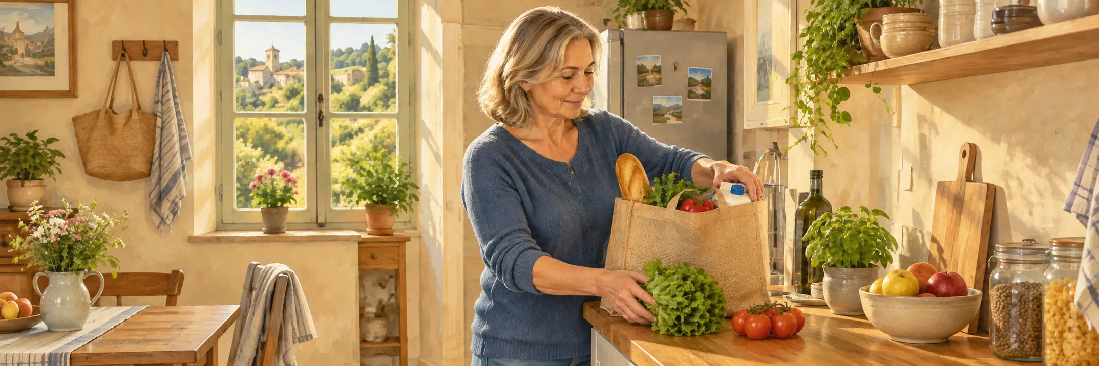 Une personne reçoit une petite livraison ponctuelle à son domicile.