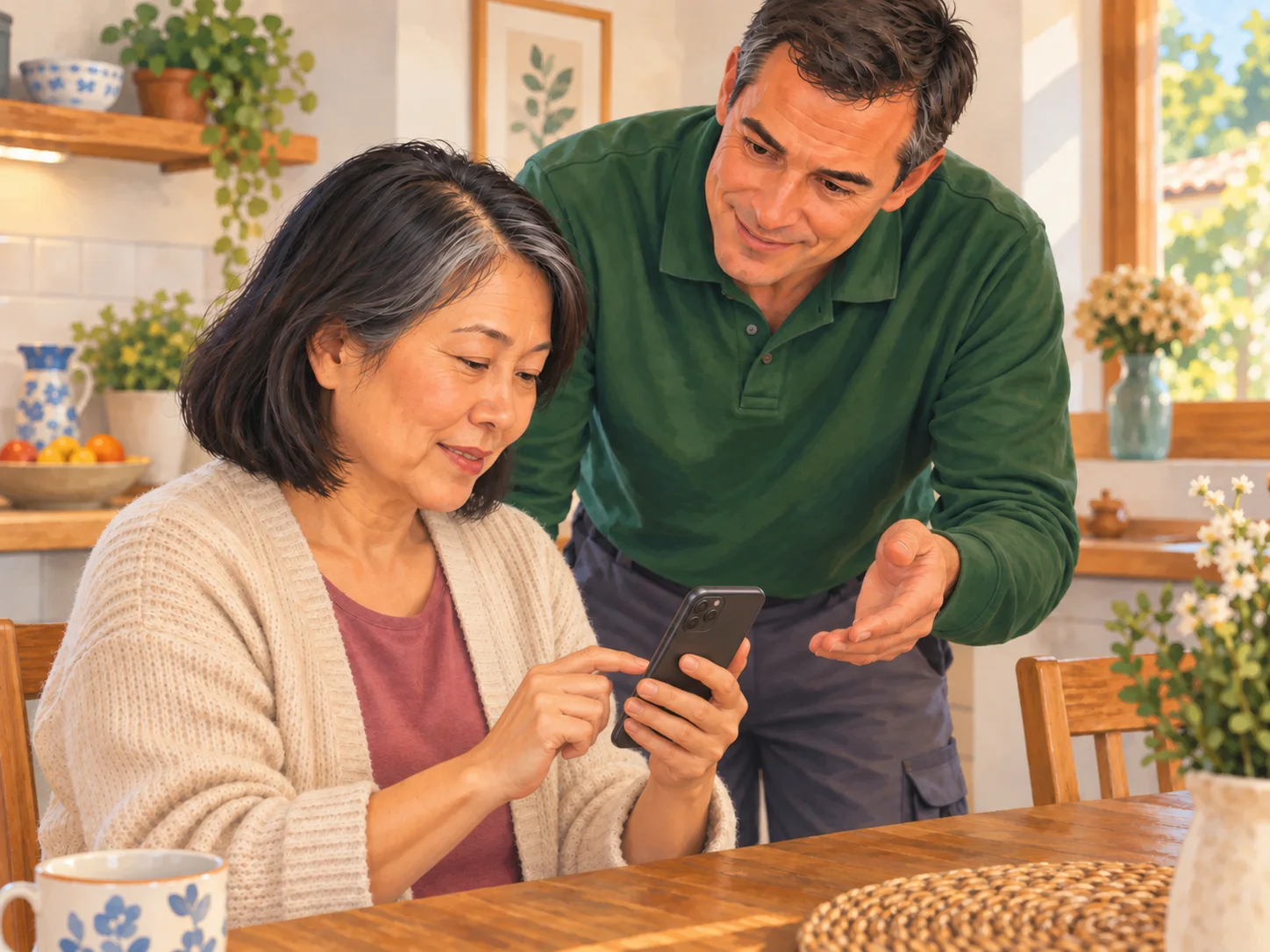 Un répéteur Wi-Fi domestique est vérifié dans une pièce de la maison.