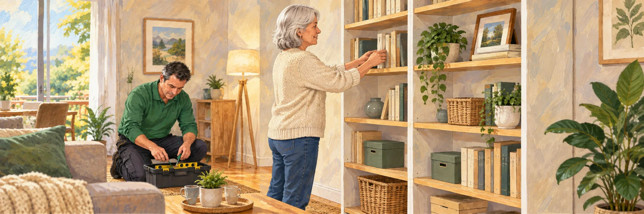 Un meuble monté et utilisé normalement dans un intérieur domestique.